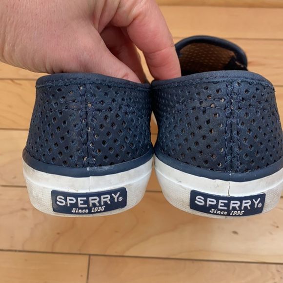Sperry Seaside Perforated Leather Slip On - Picture 5 of 8